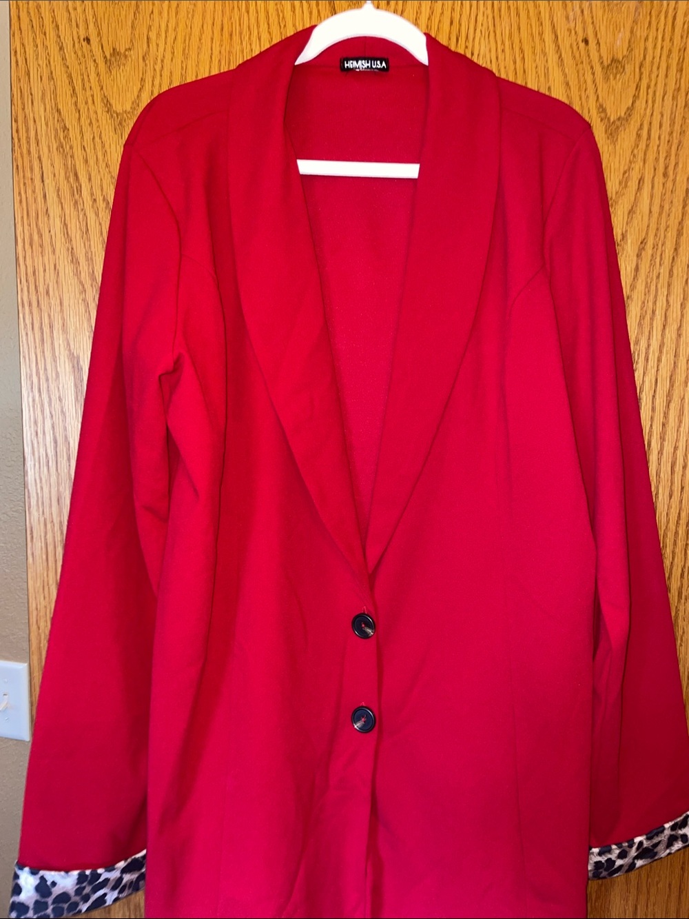 HEIMISH Red Women's Blazer Jacket